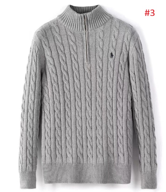 סריג צמות חצי רוכסן לגברים פולו ראלף לורן Ralph Lauren – תמונה 4