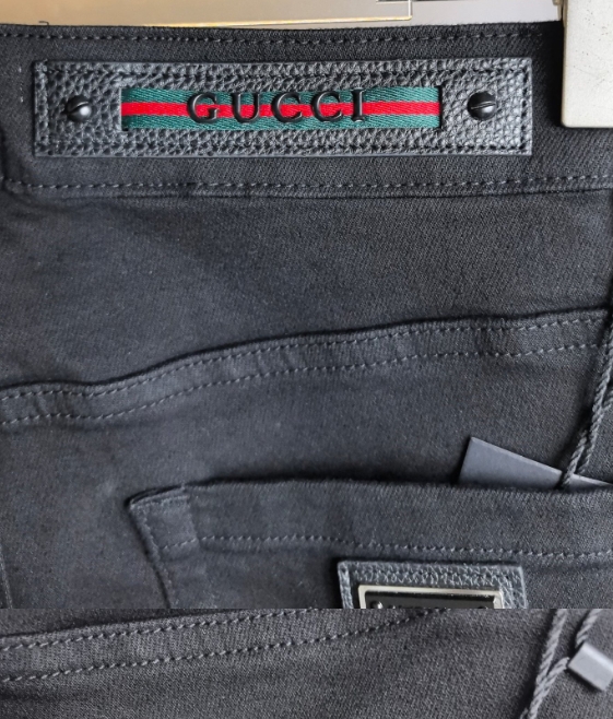 מכנסי גינס שחורים לגברים גוצי GUCCI – תמונה 8