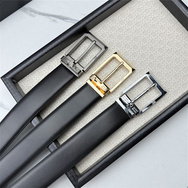 חגורה לגבר אבזם מרובע MONT BLANC חגורה לגבר אבזם מרובע MONT BLANC