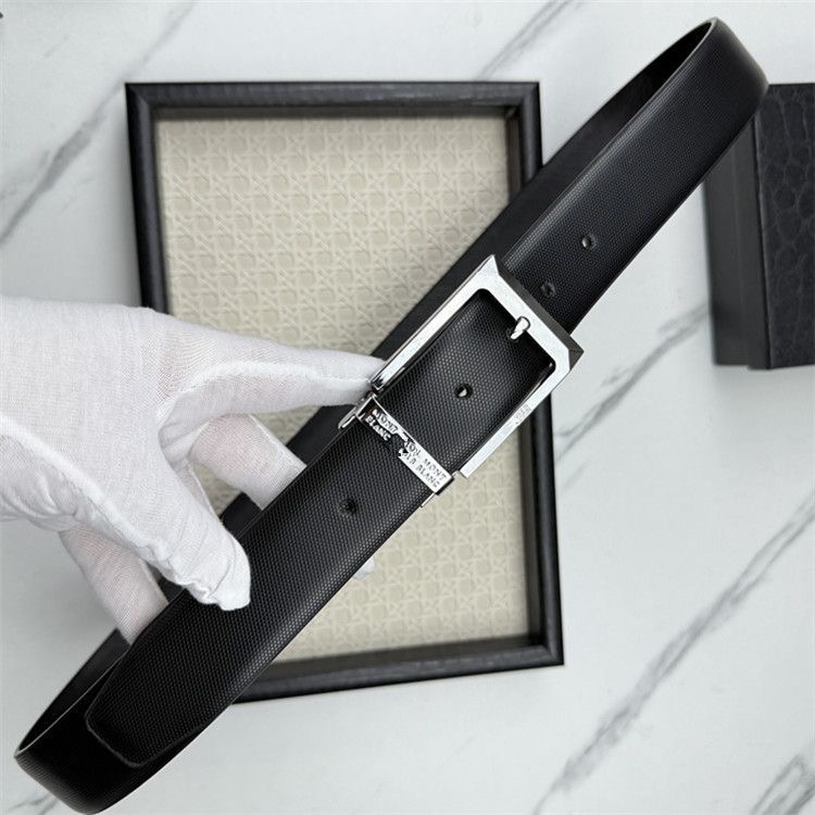 חגורה לגבר אבזם מרובע MONT BLANC – תמונה 7