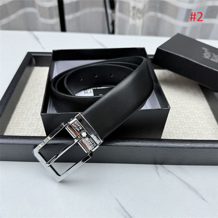 חגורה לגבר אבזם מרובע MONT BLANC – תמונה 3