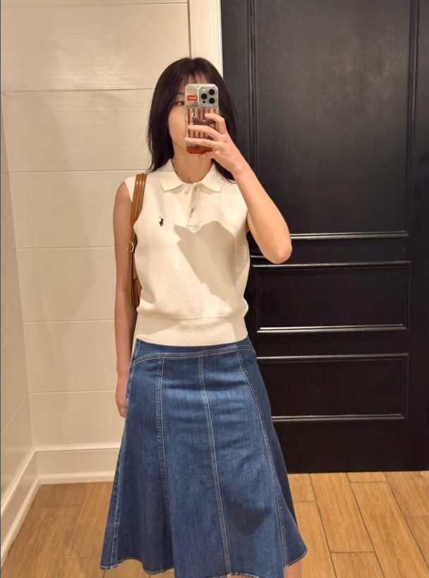 סריג קצר ללא שרוולים לנשים פולו ראלף לורן Ralph Lauren – תמונה 6