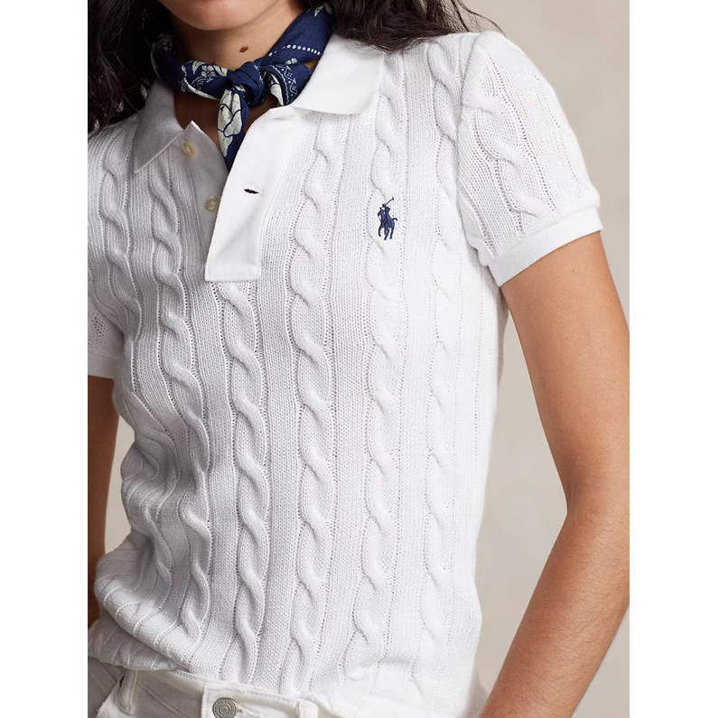 סוודר צמות קצר לנשים פולו ראלף לורן Ralph Lauren – תמונה 7