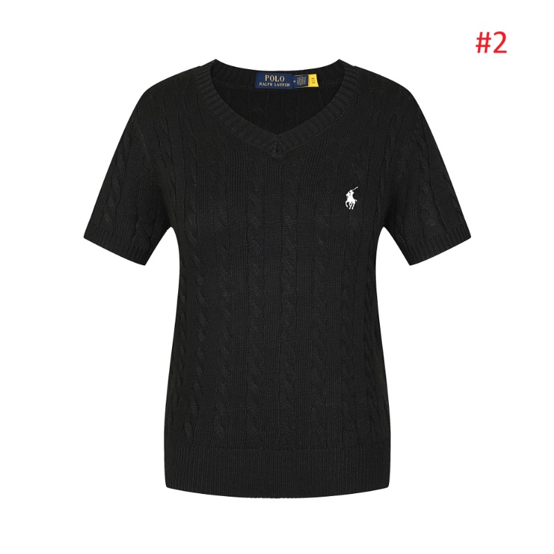 סוודר צמות שרוול קצר לנשים פולו ראלף לורן Ralph Lauren – תמונה 3