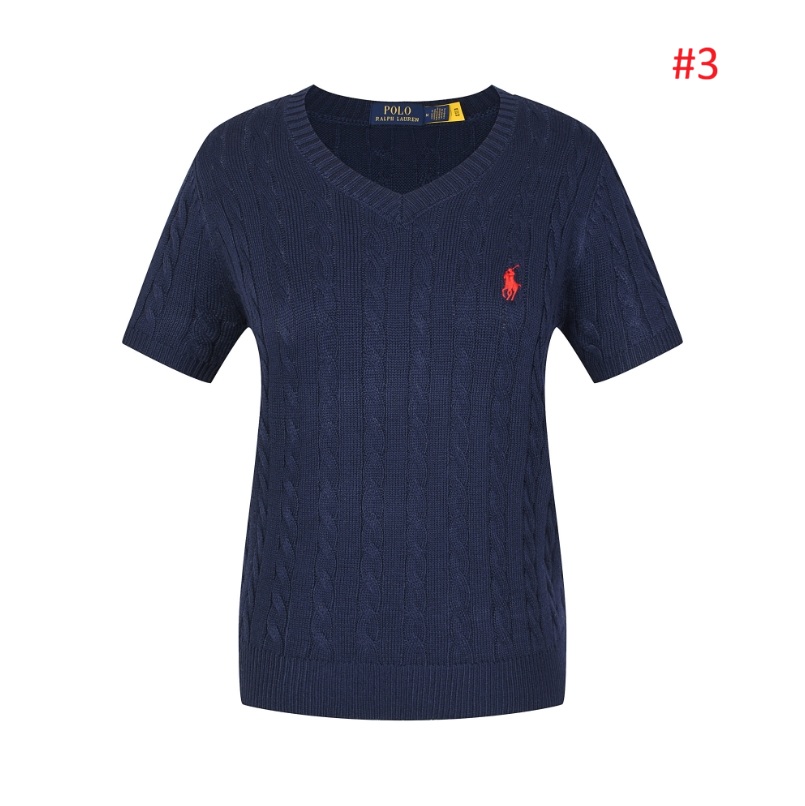 סוודר צמות שרוול קצר לנשים פולו ראלף לורן Ralph Lauren – תמונה 4