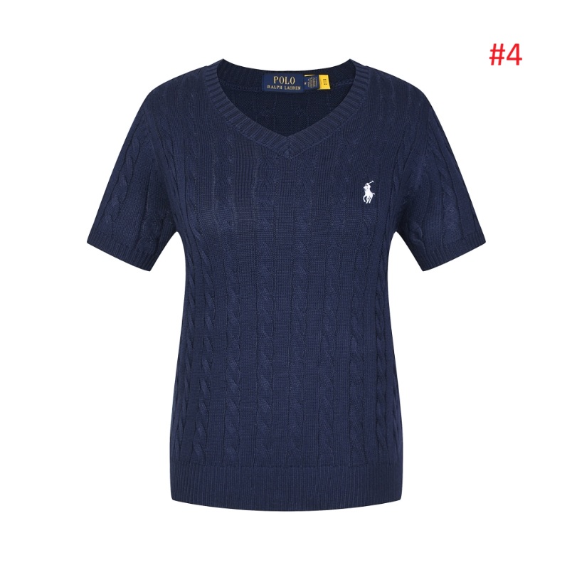 סוודר צמות שרוול קצר לנשים פולו ראלף לורן Ralph Lauren – תמונה 5