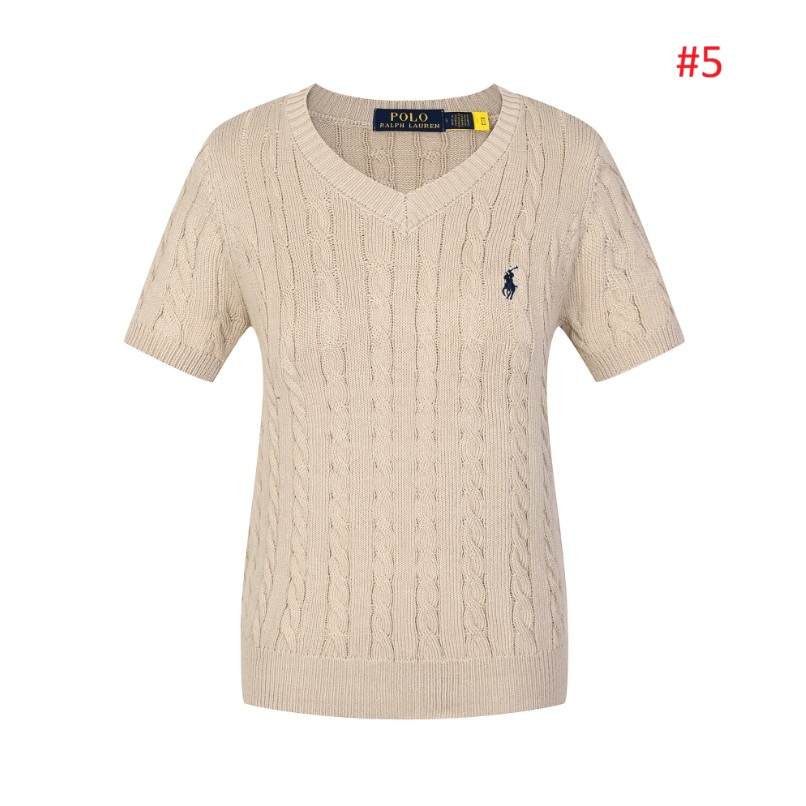 סוודר צמות שרוול קצר לנשים פולו ראלף לורן Ralph Lauren – תמונה 6