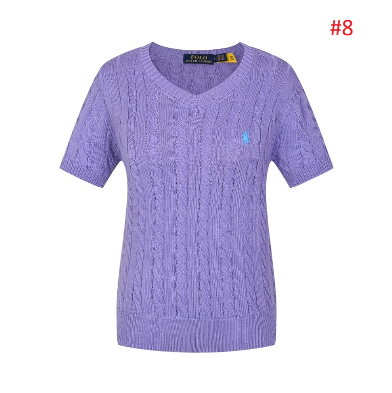 סוודר צמות שרוול קצר לנשים פולו ראלף לורן Ralph Lauren – תמונה 9