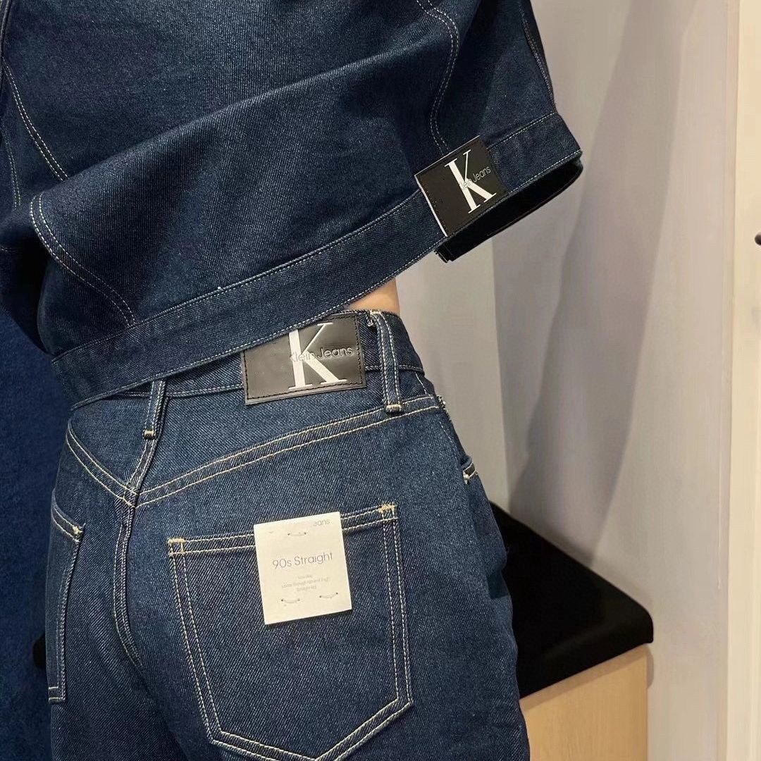 ג'קט ג'ינס קלאסי CK קלוין קליין ריץ רץ שרוול ארוך לנשים – תמונה 5