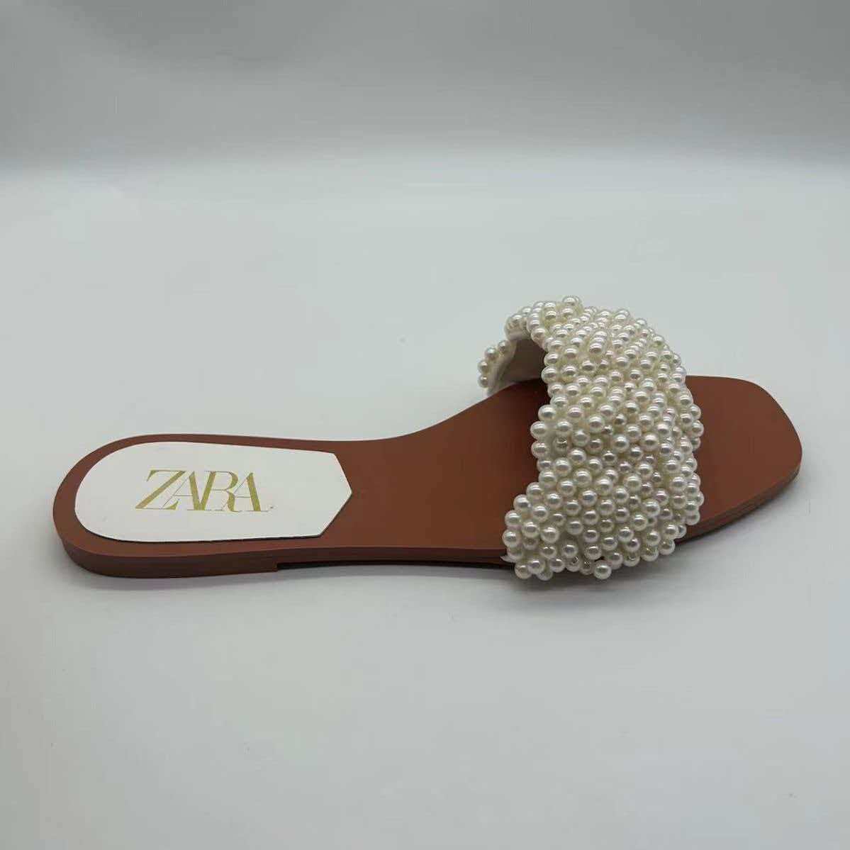כפכפי נשים שטוחות פנינים בהשראת זארה ZARA – תמונה 4
