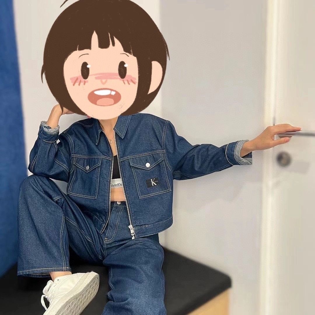 ג'קט ג'ינס קלאסי CK קלוין קליין ריץ רץ שרוול ארוך לנשים – תמונה 4