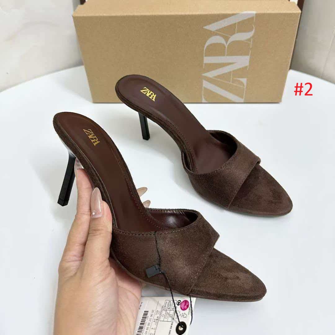 סנדלי נשים עקב דמוי עור בשראת זארה ZARA – תמונה 4