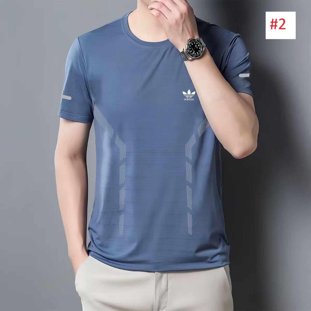טישרט קצרה סלים אדידס ADIDAS לגבר – תמונה 3