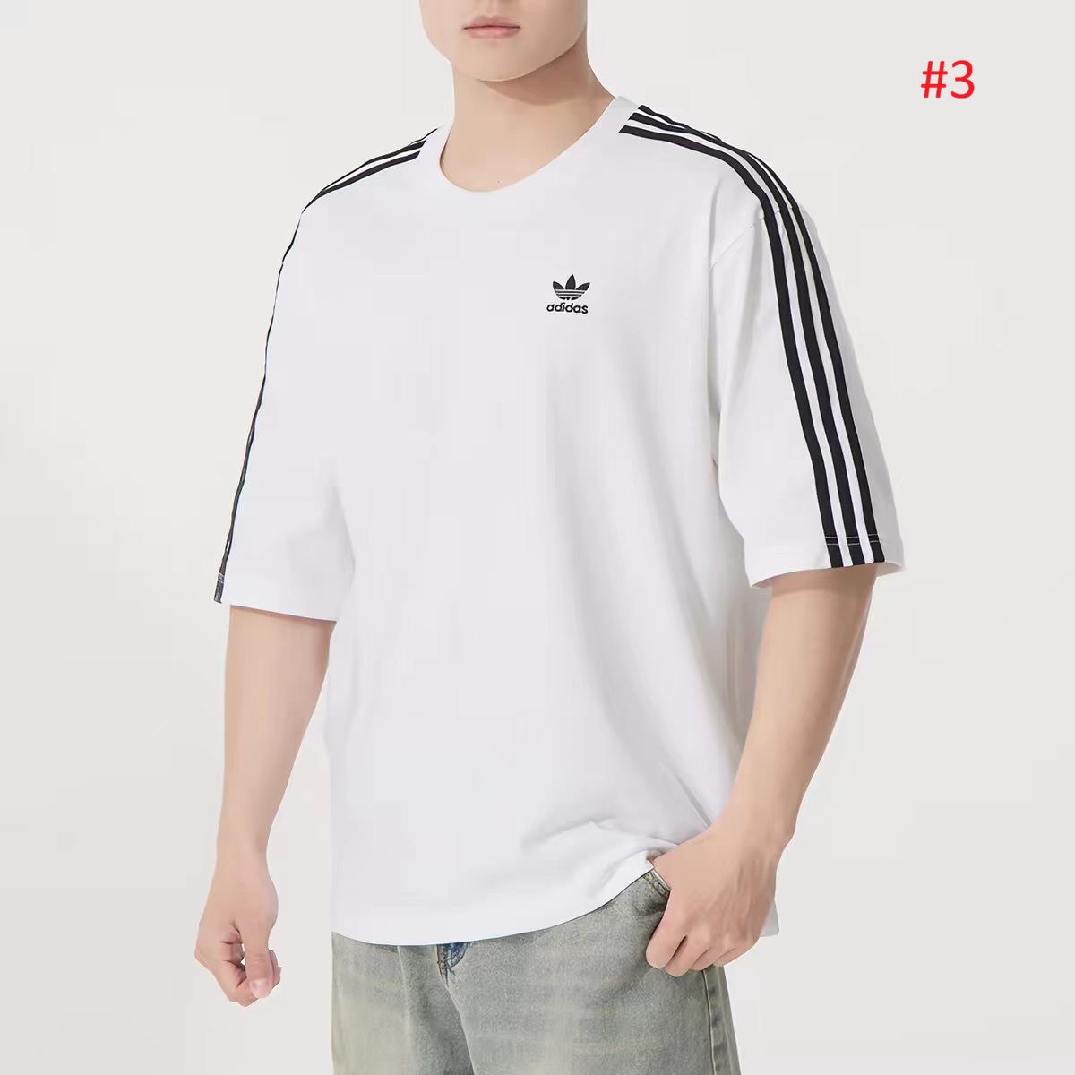 חולצה קצרה קלאסית אדידס ADIDAS לגבר – תמונה 4