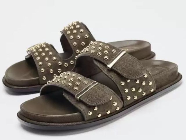 כפכפים שטוחות ניטים לנשים בהשראת זארה ZARA – תמונה 2