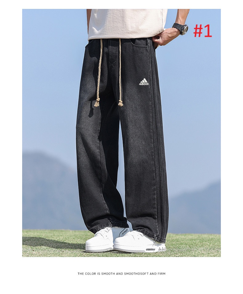 ג'ינס ADIDAS לגברים בגזרה ישרה – תמונה 2