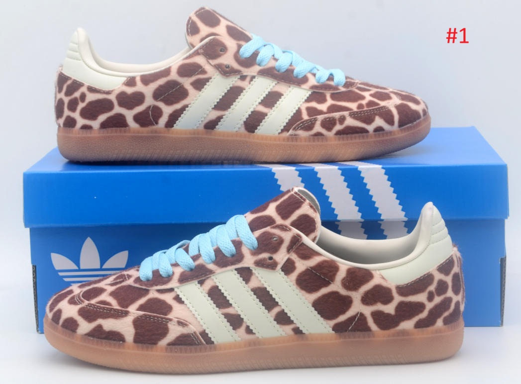סניקרס עם הדפס ג'ירף של Adidas Samba OG לגברים ולנשים – תמונה 2