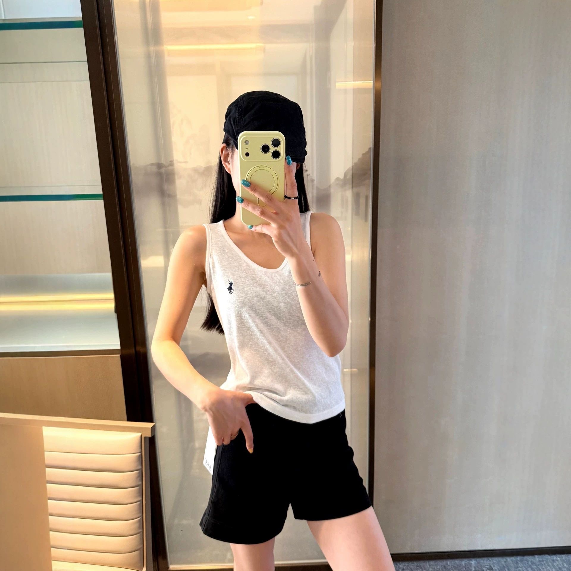 גופית בייסיק קצרה פולו ראלף לורן לנשים Ralph Lauren – תמונה 7