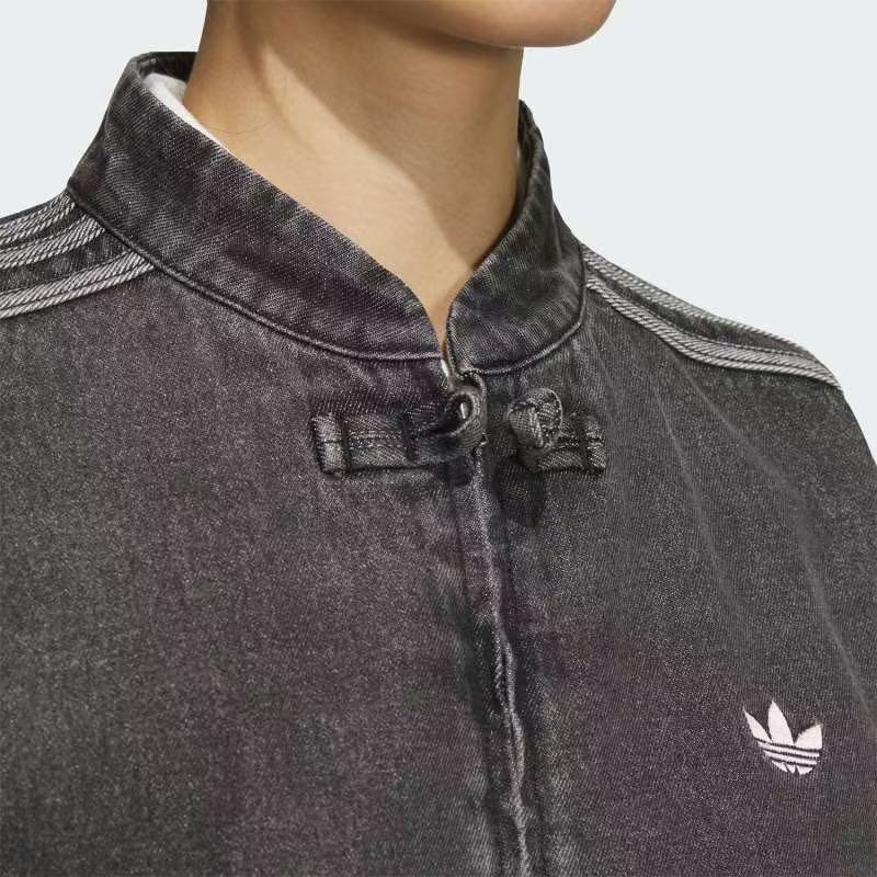 ג'קט ג'ינס Adidas Originals CTT שחור לנשים – תמונה 4