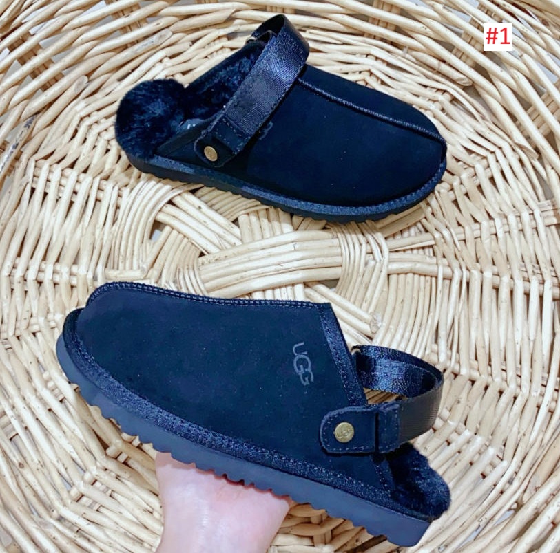 נעלי בית קלוג פרוותיות UGG עם רצועת עקב – תמונה 2