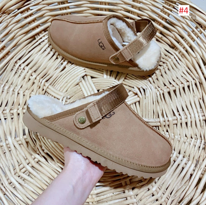 נעלי בית קלוג פרוותיות UGG עם רצועת עקב – תמונה 6