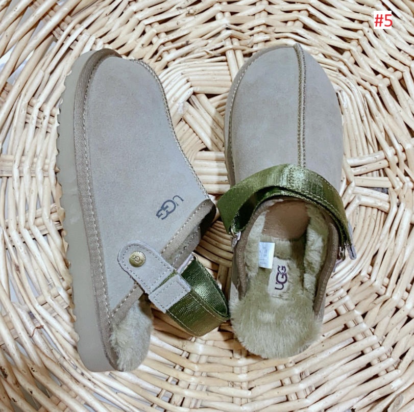 נעלי בית קלוג פרוותיות UGG עם רצועת עקב – תמונה 7