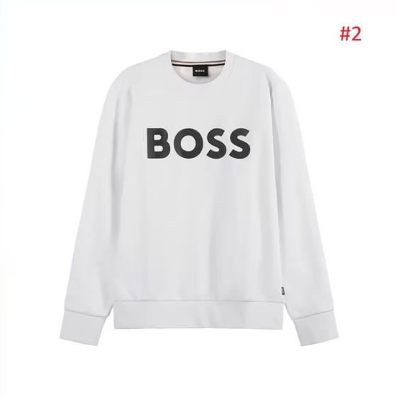 סווטשירט לגברים עם לוגו BOSS גדול – תמונה 3