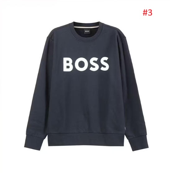 סווטשירט לגברים עם לוגו BOSS גדול – תמונה 4