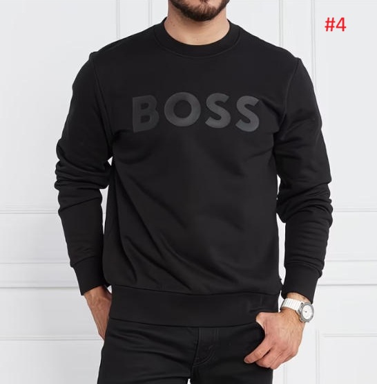 סווטשירט לגברים עם לוגו BOSS גדול – תמונה 6