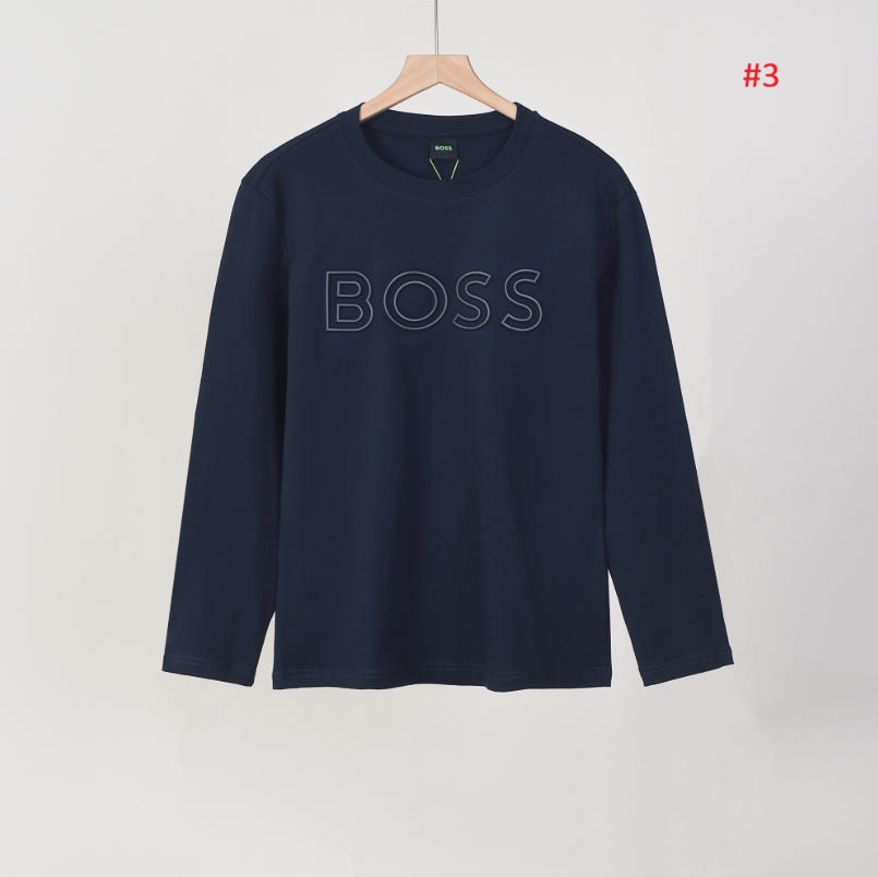 חולצת שרוול ארוך לגברים עם לוגו BOSS – תמונה 4