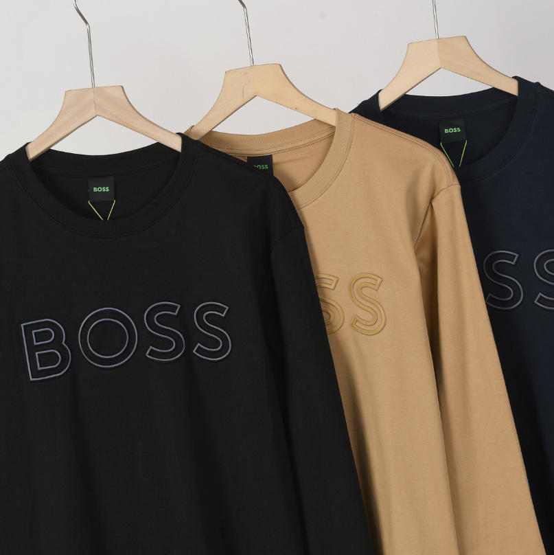 חולצת שרוול ארוך לגברים עם לוגו BOSS – תמונה 5