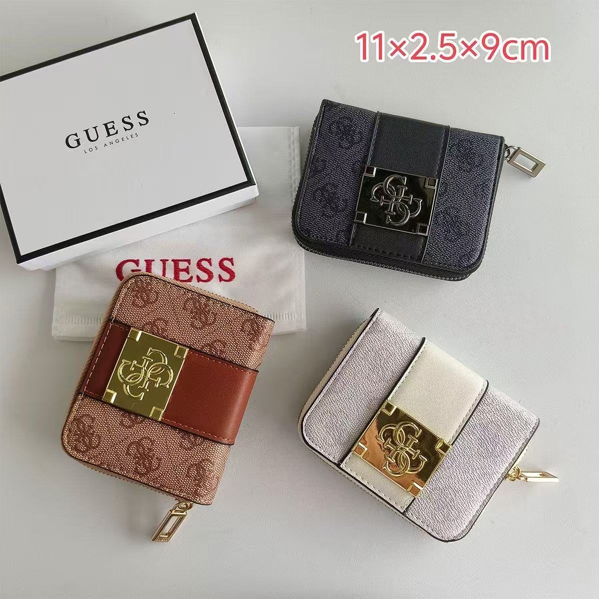 ארנק נשים קומפקטי GUESS עם רוכסן היקפי – תמונה 8