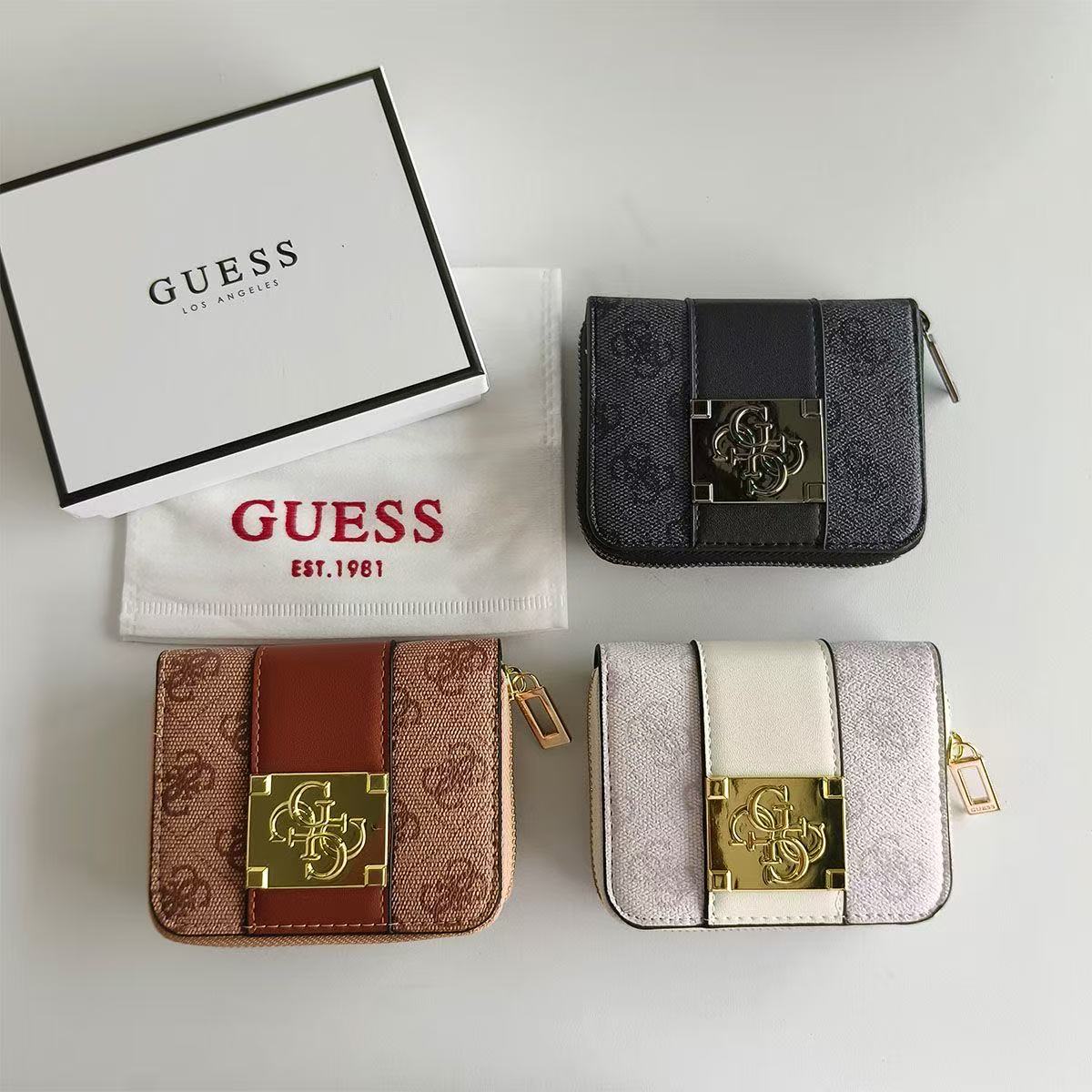 ארנק נשים קומפקטי GUESS עם רוכסן היקפי – תמונה 7