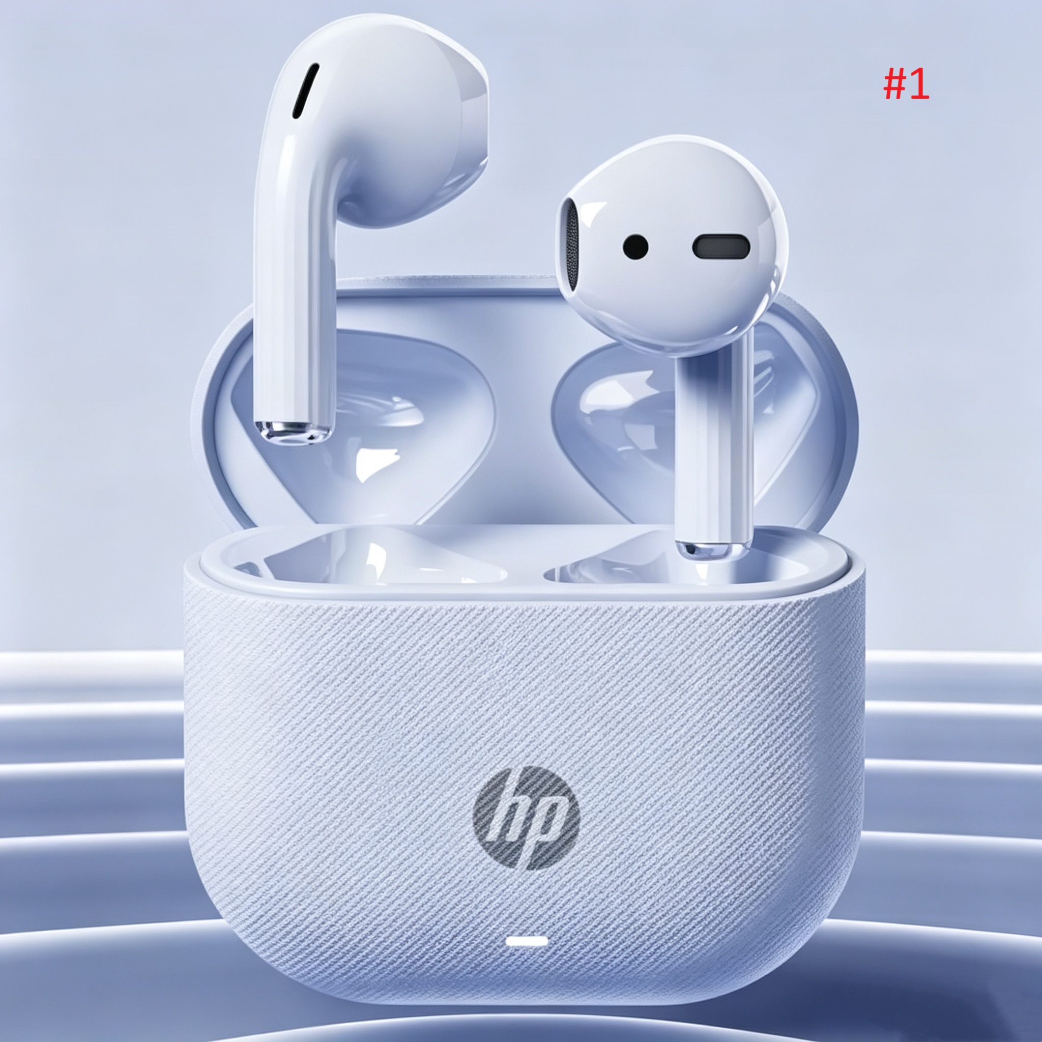 אוזניות TWS אלחוטיות של HP עם קייס בטקסטורה – תמונה 2