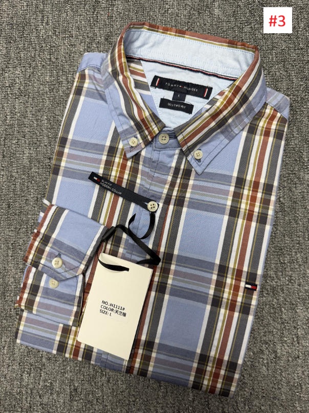 חולצת כפתורים משובצת לגברים Slim Fit – תמונה 4