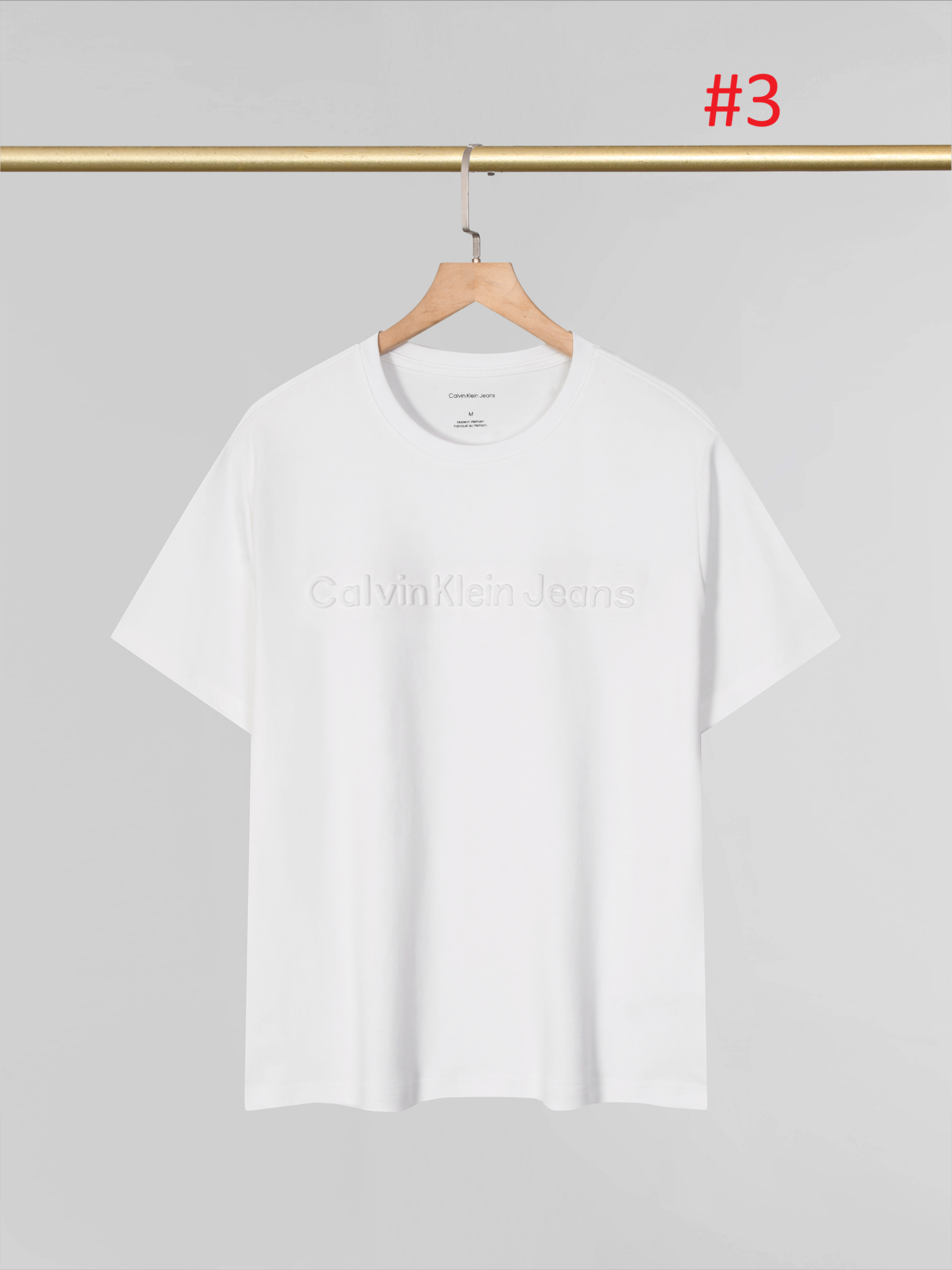 חולצת טי לגברים עם לוגו תבליט Calvin Klein Jeans – תמונה 4