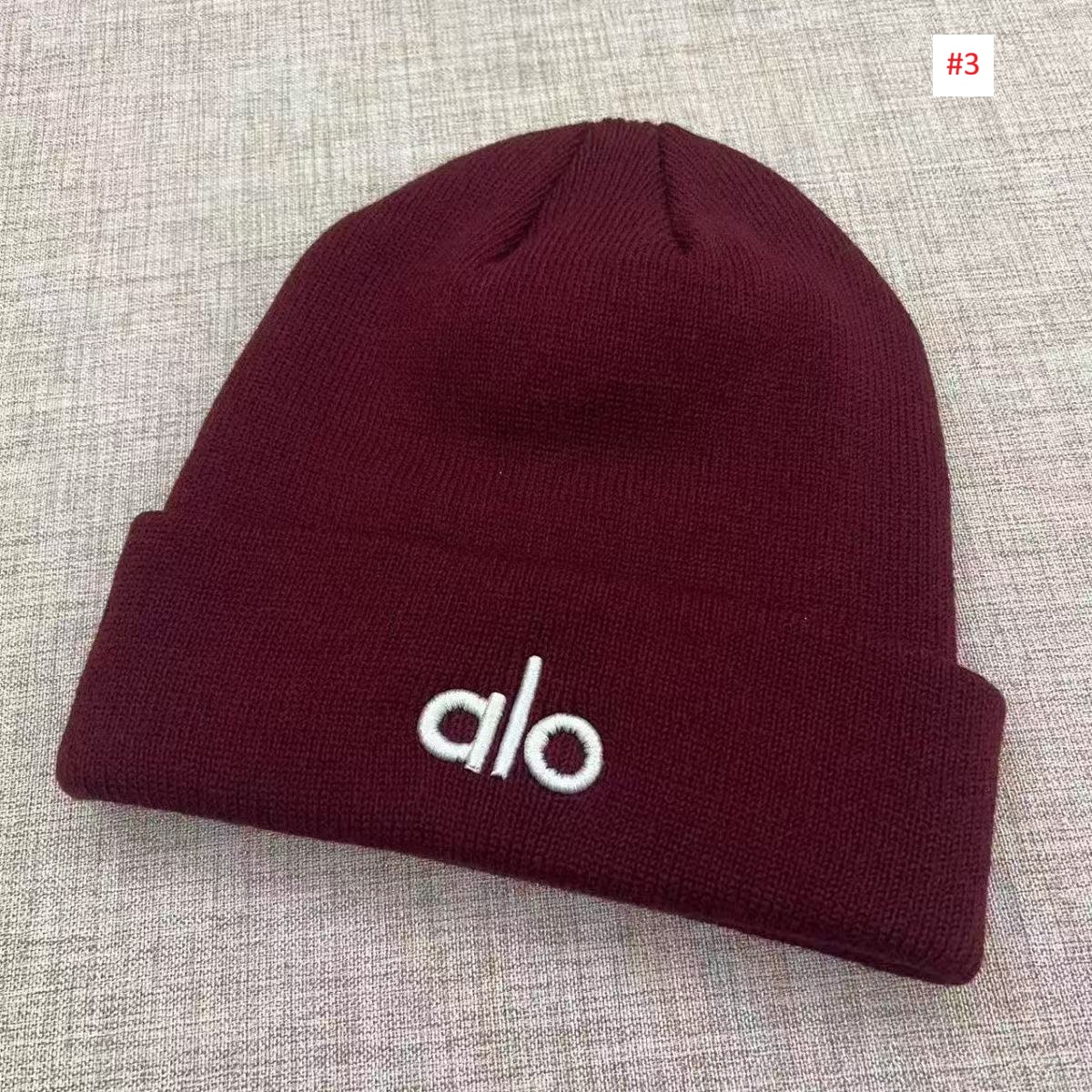 כובע ביני סרוג לחורף עם לוגו alo – תמונה 4