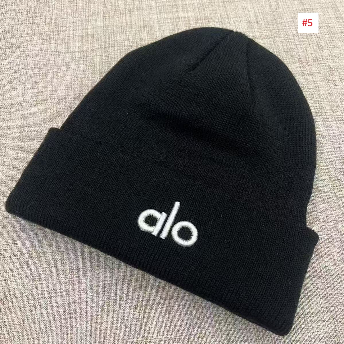 כובע ביני סרוג לחורף עם לוגו alo – תמונה 6