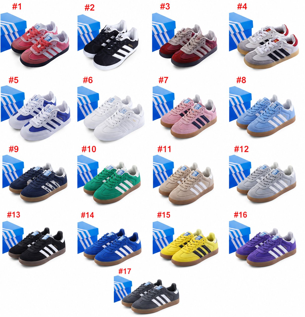 סניקרס ילדים Adidas Samba קלאסיות עם שרוכים – תמונה 2