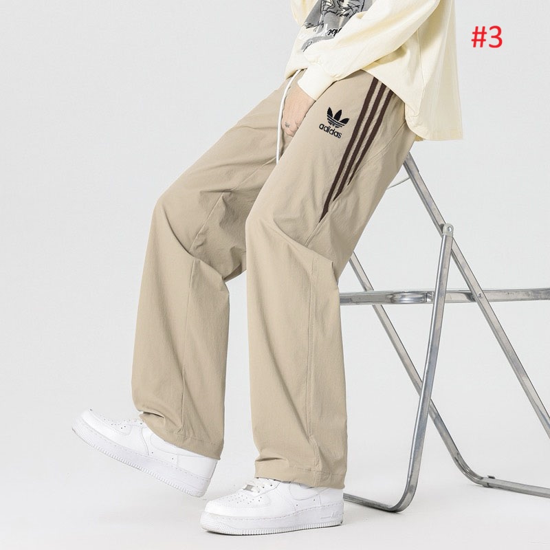 מכנסי טרנינג רחבים adidas עם שלושת הפסים – תמונה 6