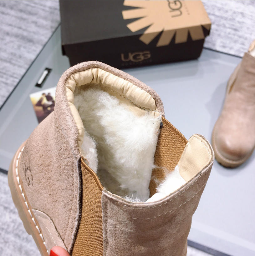 UGG מגפי צ'לסי נשים מזמש מרופדות – תמונה 10