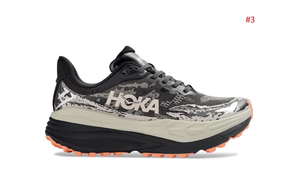 HOKA נעלי ריצת שטח עם ריפוד מאסיבי – תמונה 4