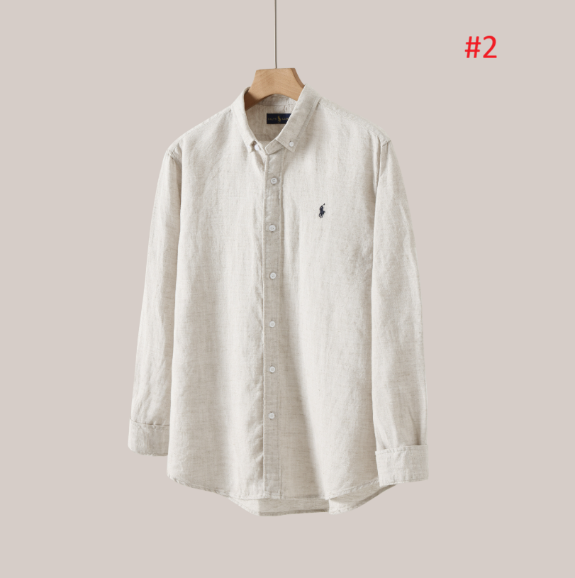 Polo Ralph Lauren חולצה מכופתרת ארוכת שרוול בלוגו רקום – תמונה 3