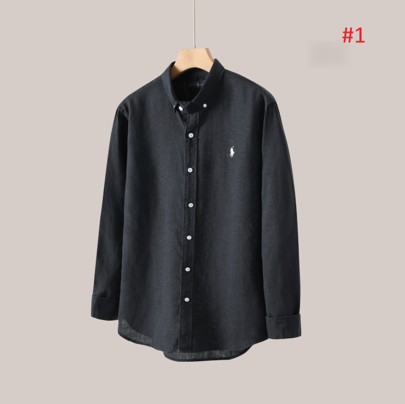 Polo Ralph Lauren חולצה מכופתרת ארוכת שרוול בלוגו רקום – תמונה 2