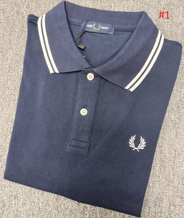 FRED PERRY חולצת פולו לגברים פסי צווארון – תמונה 2