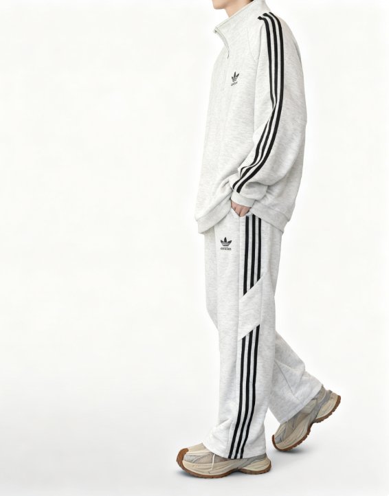 חליפת טרנינג adidas עם חצי רוכסן – תמונה 4
