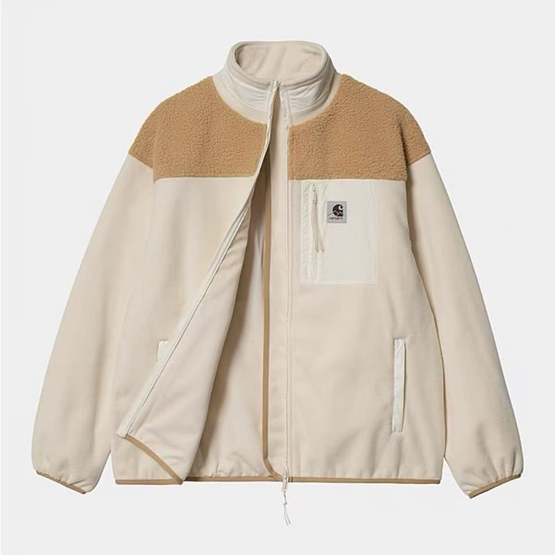 מעיל פליס Carhartt עם רוכסן מלא ורקמת גב – תמונה 6