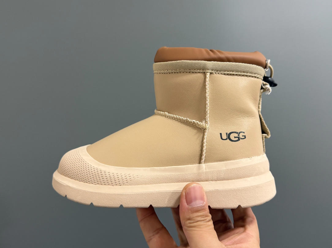 UGG מגפוני חורף לילדים מרופדים עם רוכסן – תמונה 7