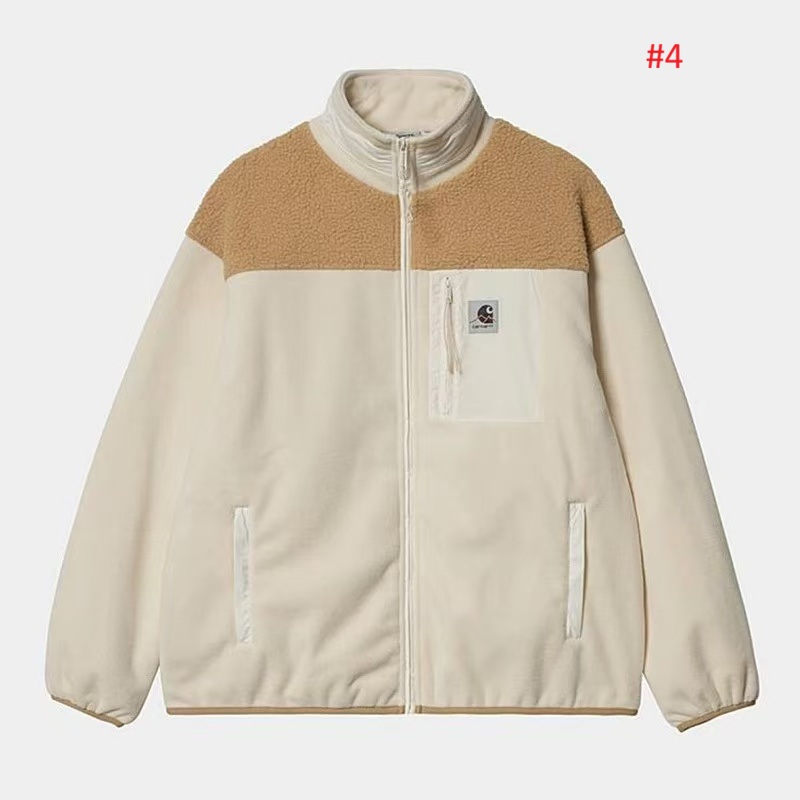 מעיל פליס Carhartt עם רוכסן מלא ורקמת גב – תמונה 5