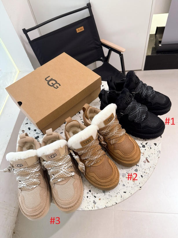 UGG סניקרס פלטפורמה מרופדי פרווה – תמונה 2